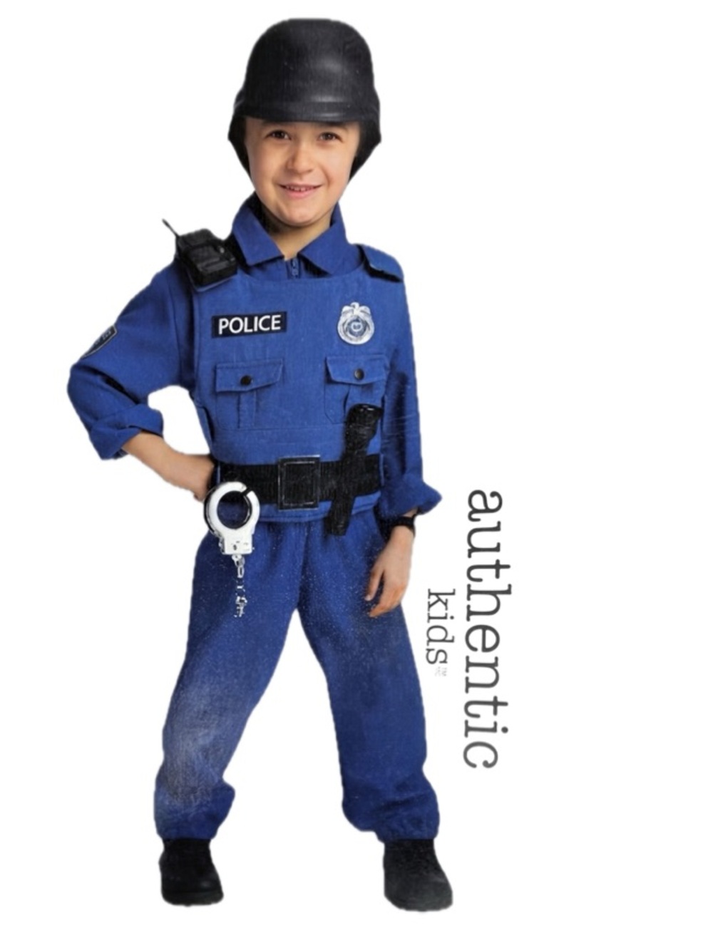 I WANT TO BE Tactical Police Halloween Costume Kids Size S (5/6)